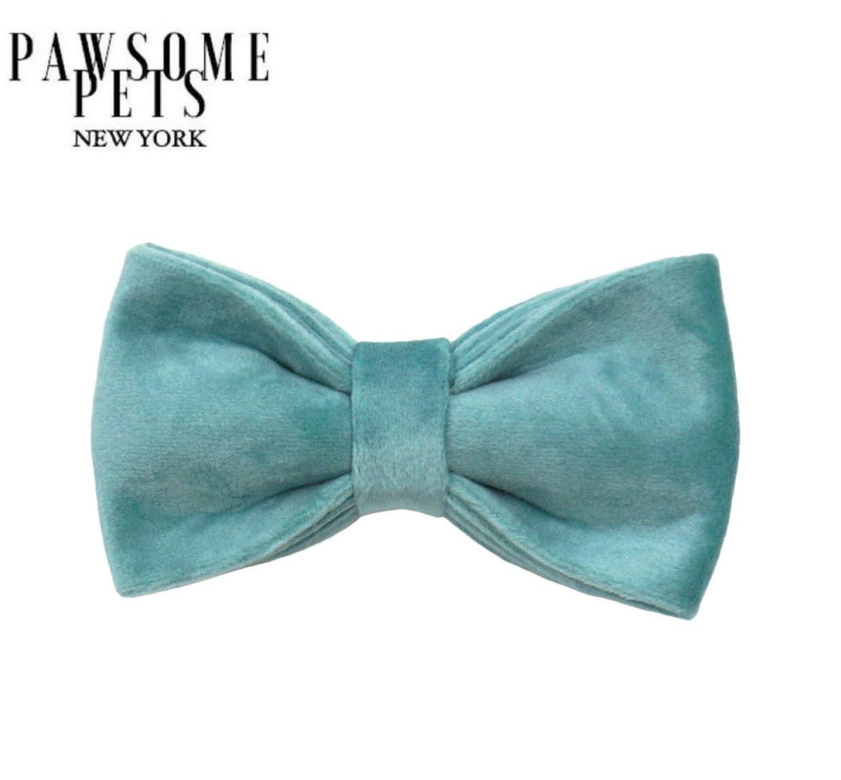River Blue Cotton Dog Bow Tie
