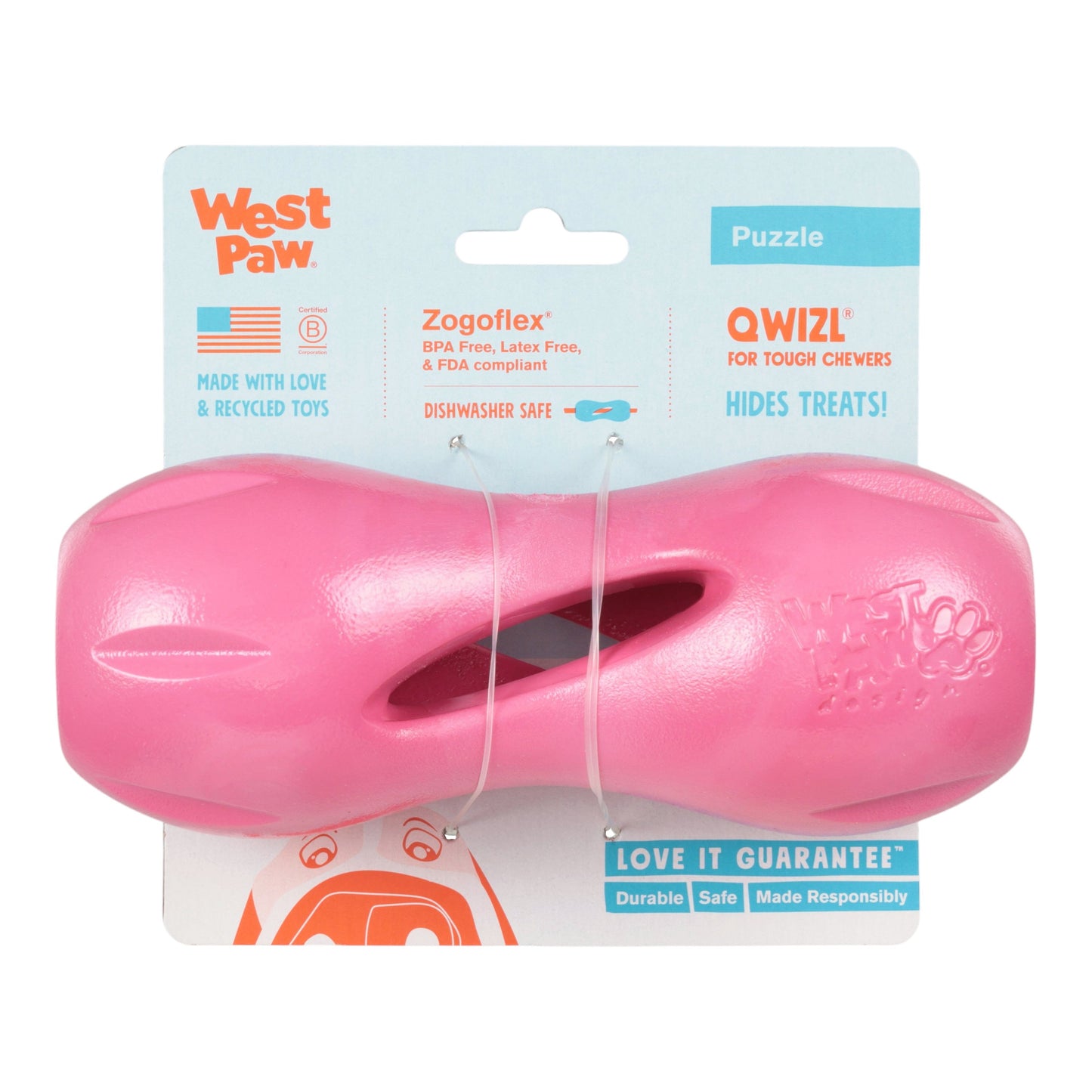 Qwizl Geranium Treat Toy for Dogs