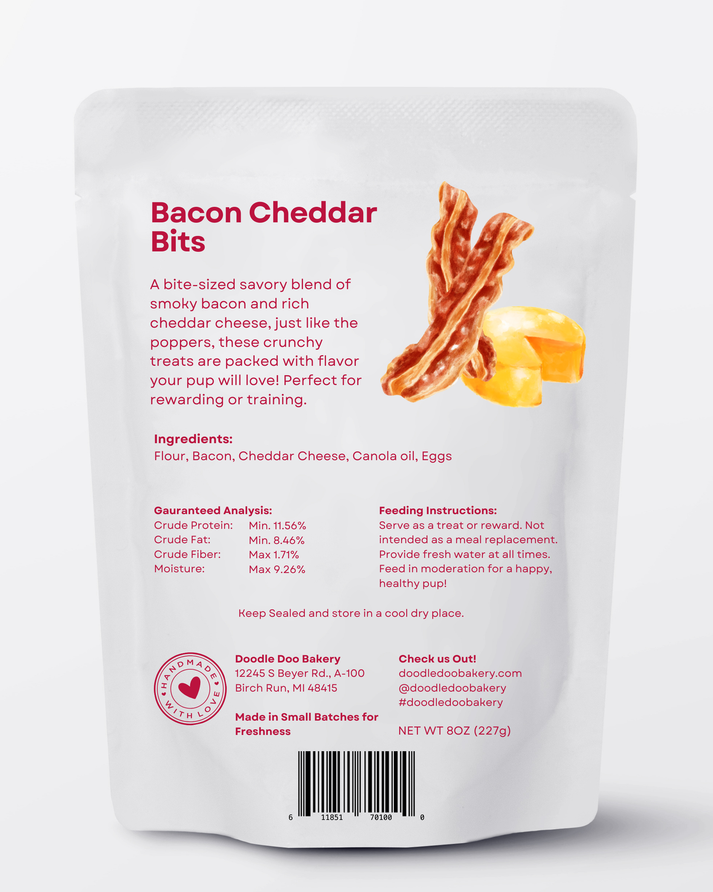 Bacon Cheddar Bits Dog Treats