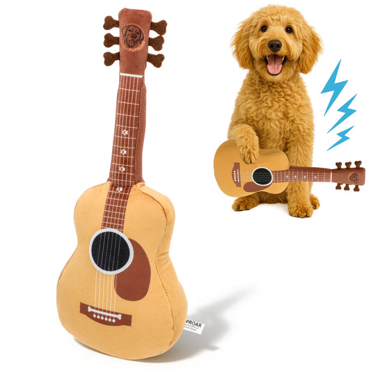 Guitar Squeaky Plush Dog Toy