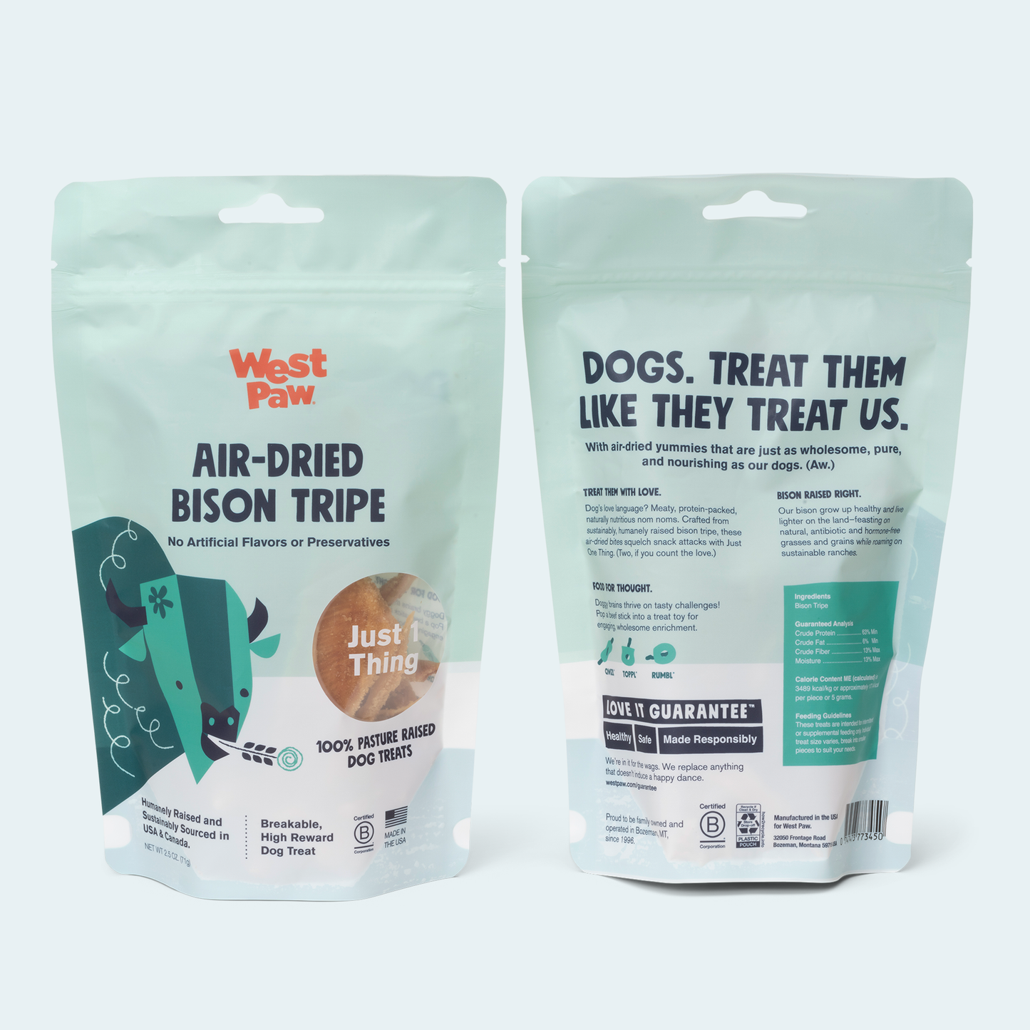 Bison Tripe Air-Dried Dog Treats