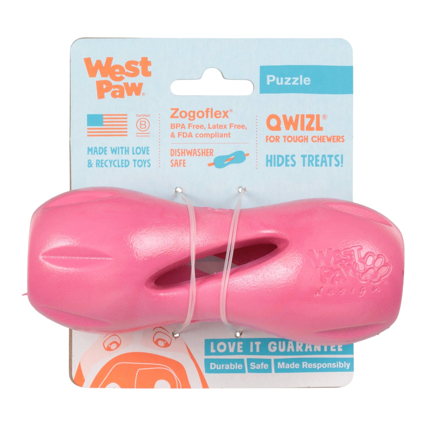 Qwizl Geranium Treat Toy for Dogs