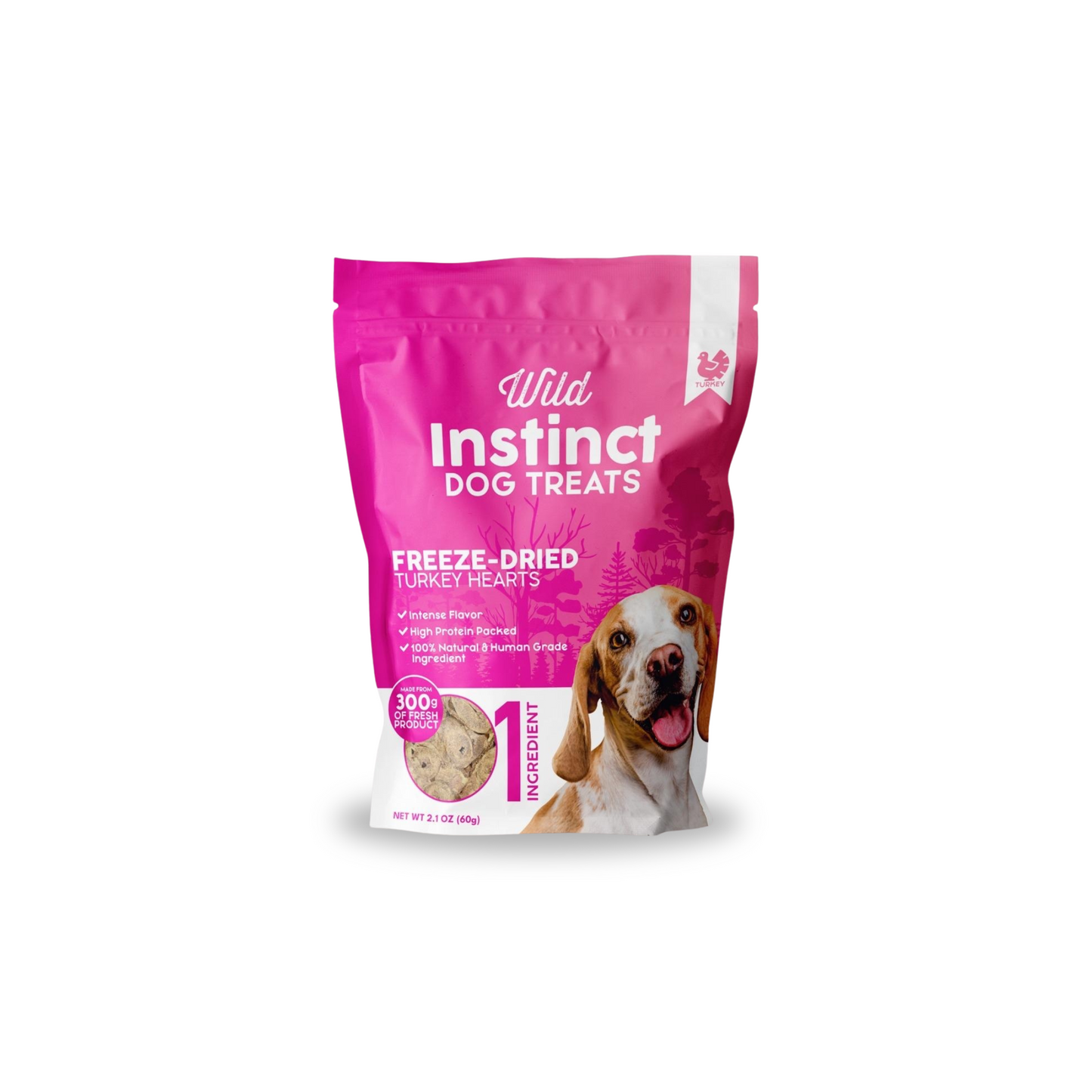 Freeze Dried Turkey Heart Dog Treats