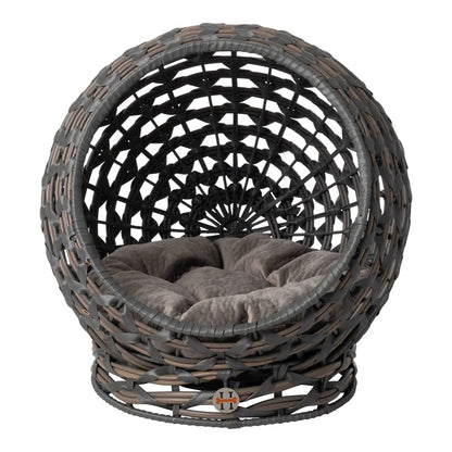 Hemisphere Rattan Elevated Pet Bed