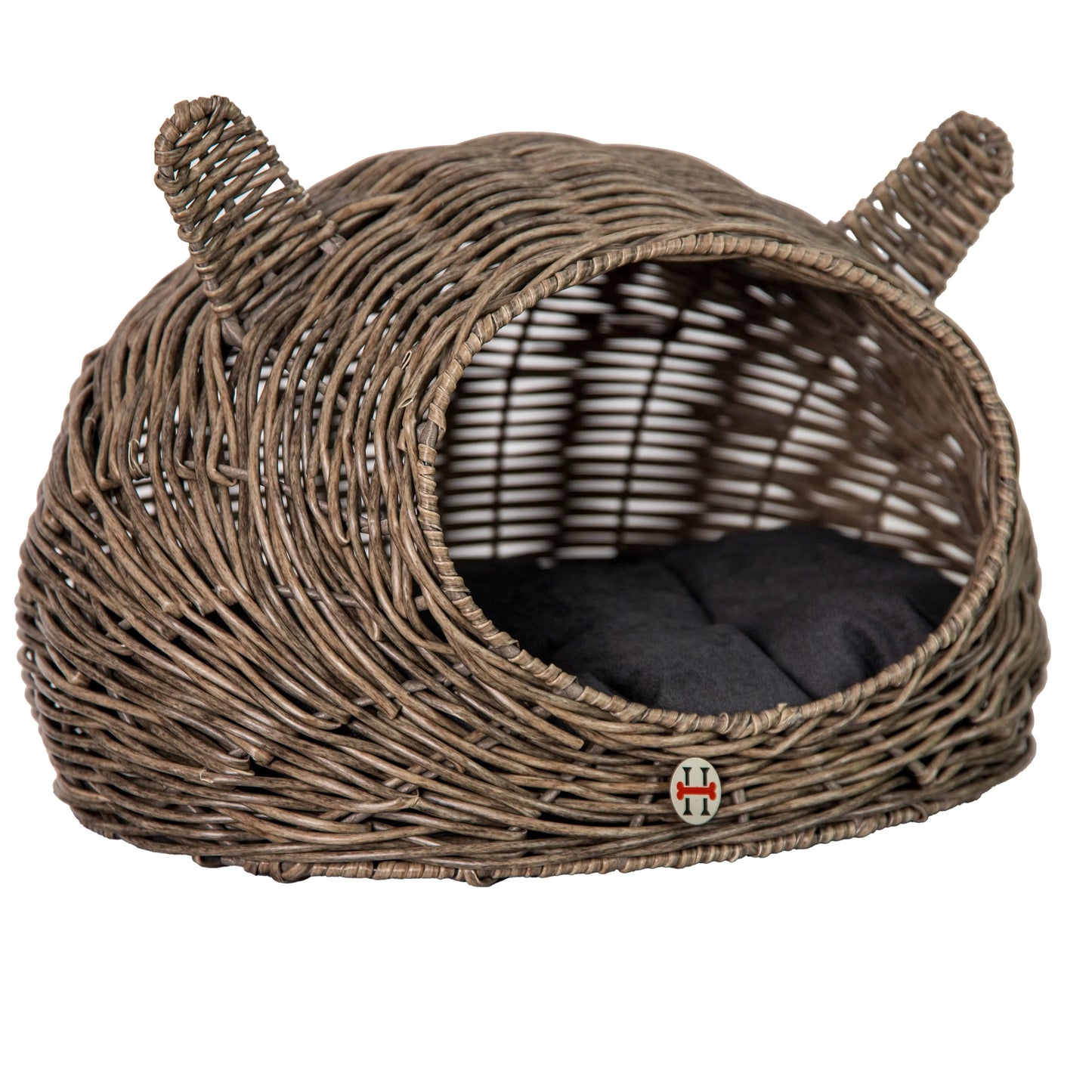 Wicker Cat Ear Playhouse and Pet Bed