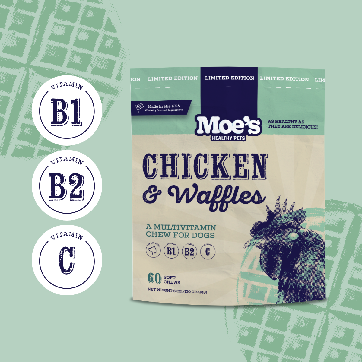 Chicken and Waffles Chews for Dogs
