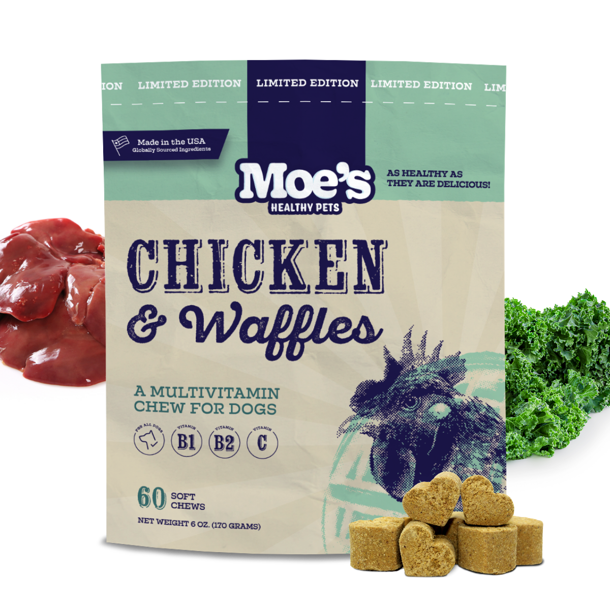 Chicken and Waffles Chews for Dogs