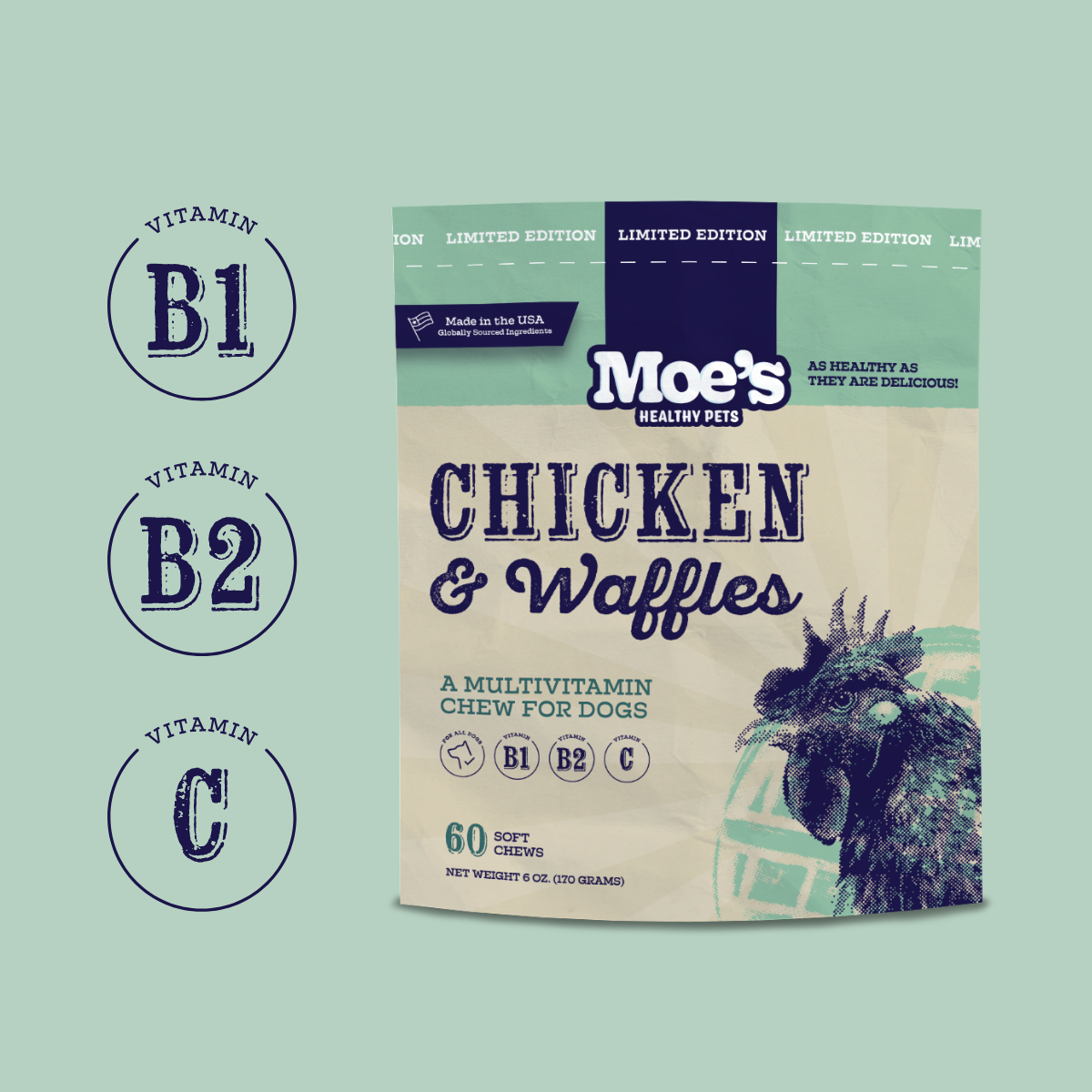 Chicken and Waffles Chews for Dogs