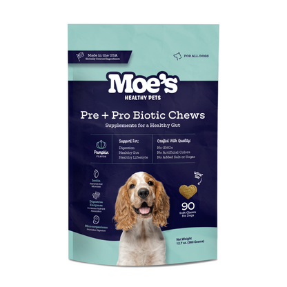 Pre + Pro Biotic Chews for Dogs