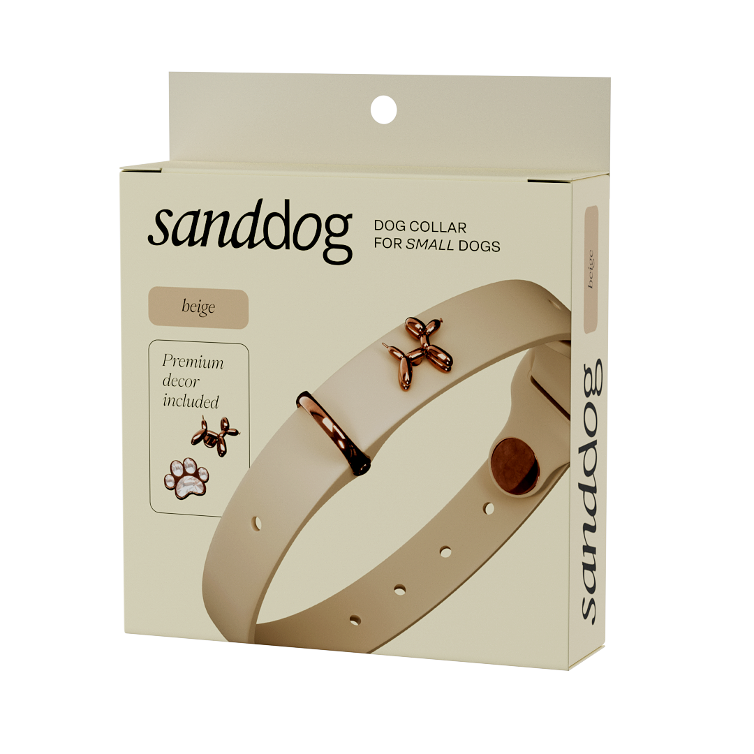 Balloon Beige Dog Collar