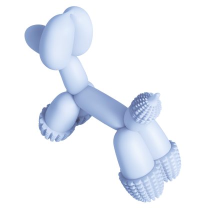 Balloon Dog Chew Toy in Blue