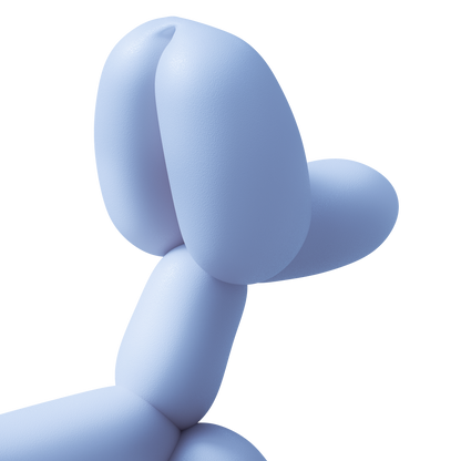 Balloon Dog Chew Toy in Blue
