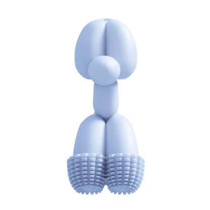 Balloon Dog Chew Toy in Blue