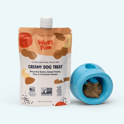 Nut Butter, Sweet Potato, and Chia Seed Creamy Dog Treat
