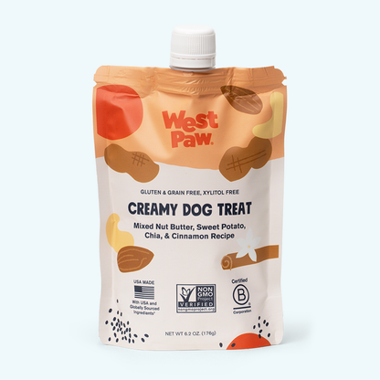 Nut Butter, Sweet Potato, and Chia Seed Creamy Dog Treat