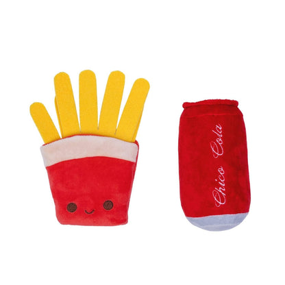 Cola and Fries Plush Dog Toy