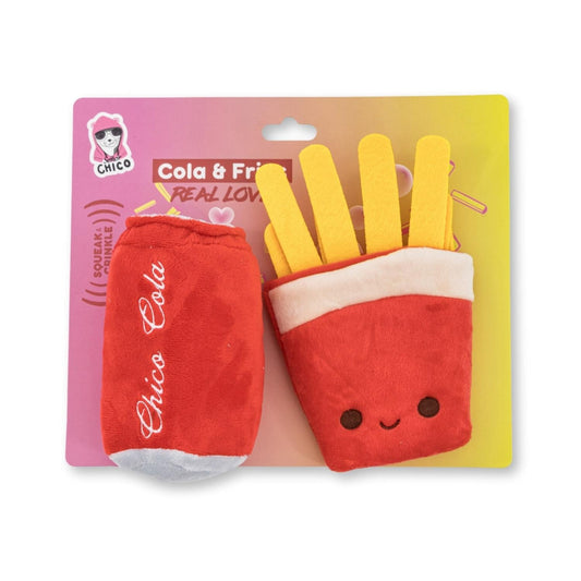 Cola and Fries Plush Dog Toy