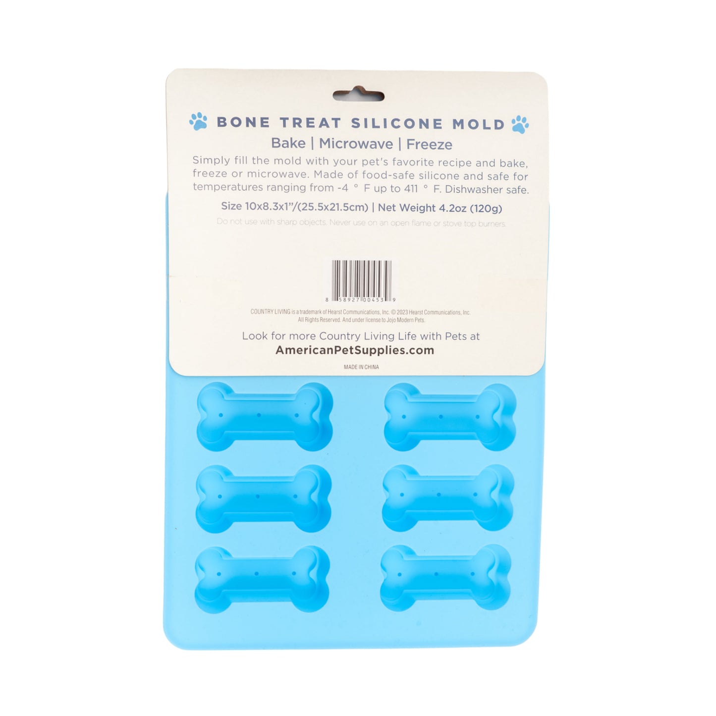 Country Living Bone-Shaped Silicone Dog Treat Baking Tray