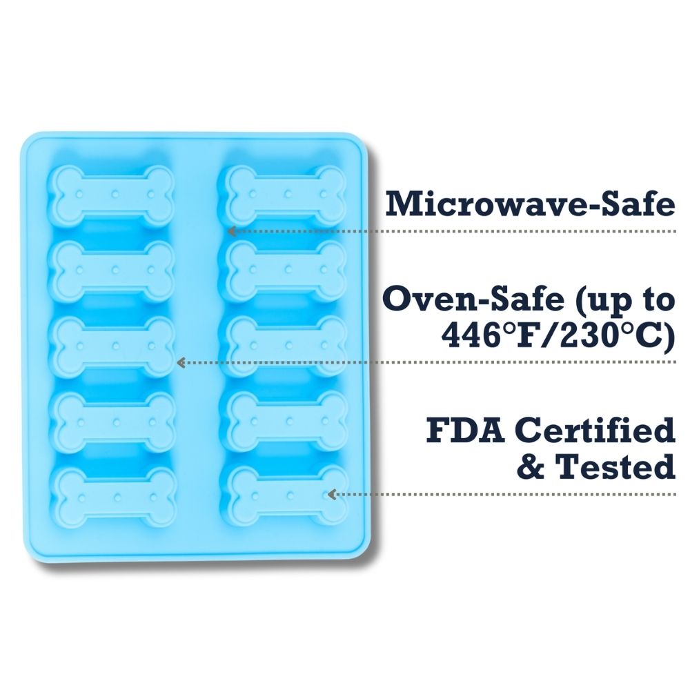 Country Living Bone-Shaped Silicone Dog Treat Baking Tray