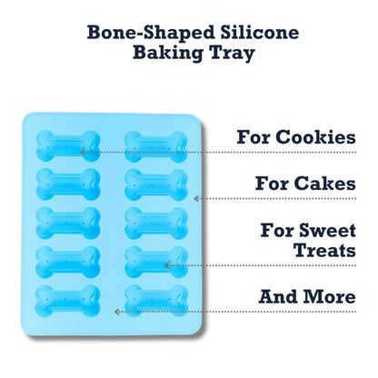 Country Living Bone-Shaped Silicone Dog Treat Baking Tray