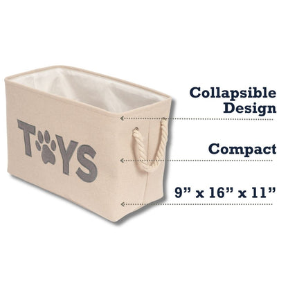 Country Living Foldable Fabric Dog Toy Storage Bin