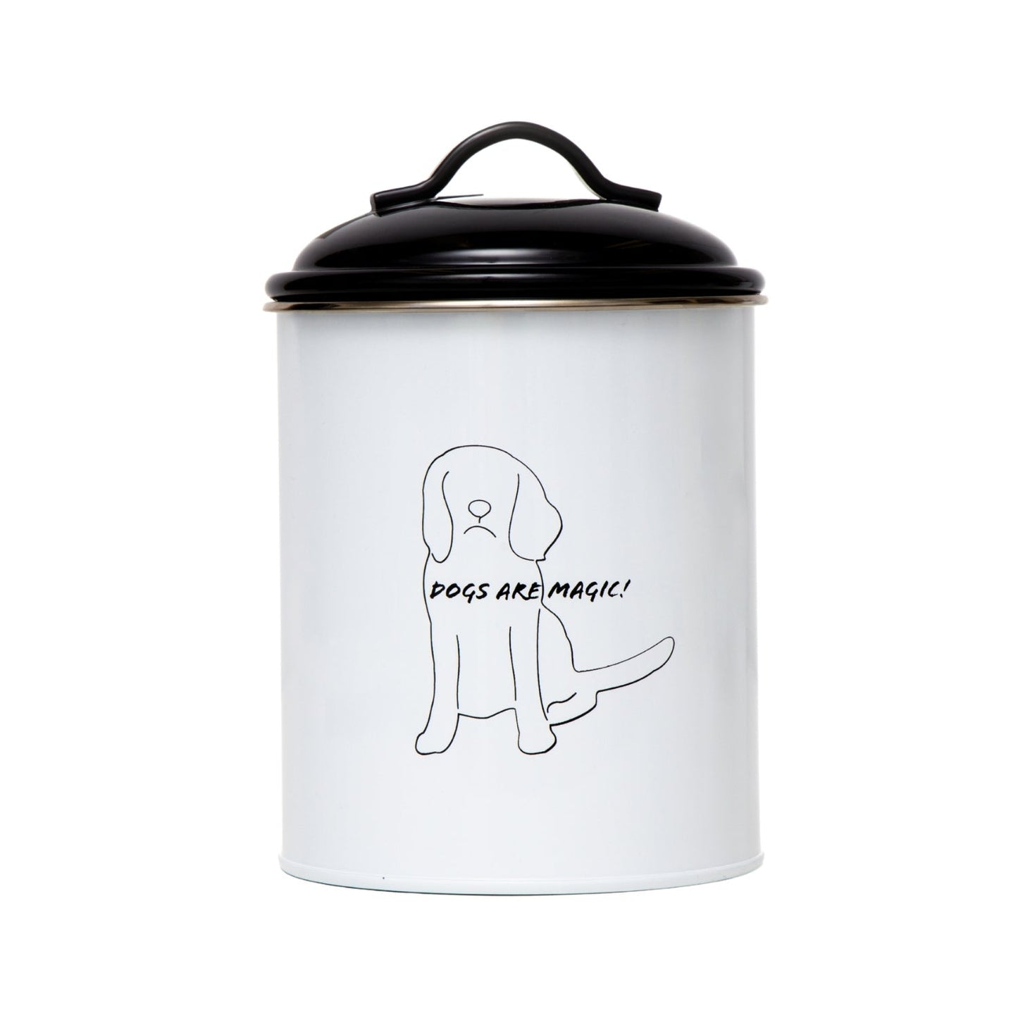 Country Living Set of 3 Pet Treat Storage Canisters Black and White