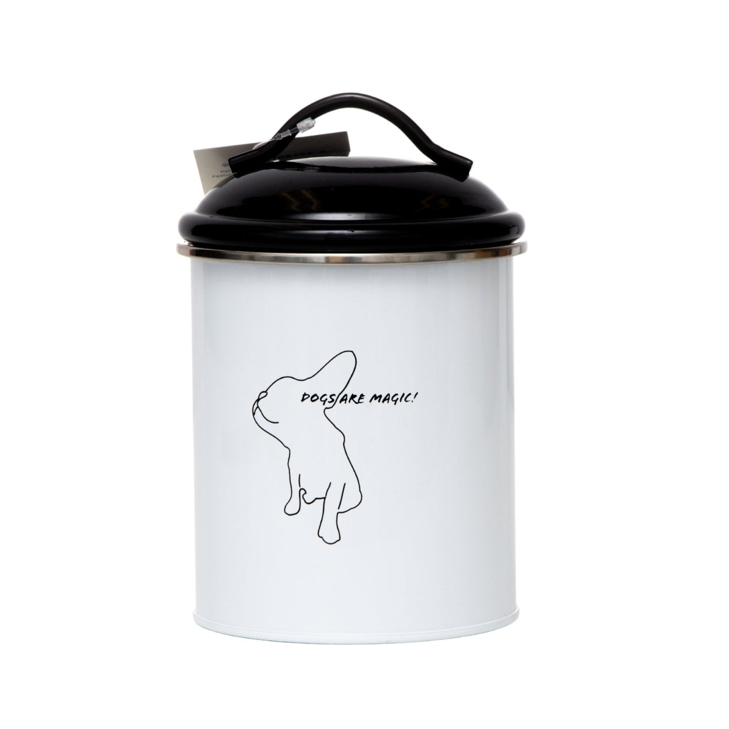 Country Living Set of 3 Pet Treat Storage Canisters Black and White