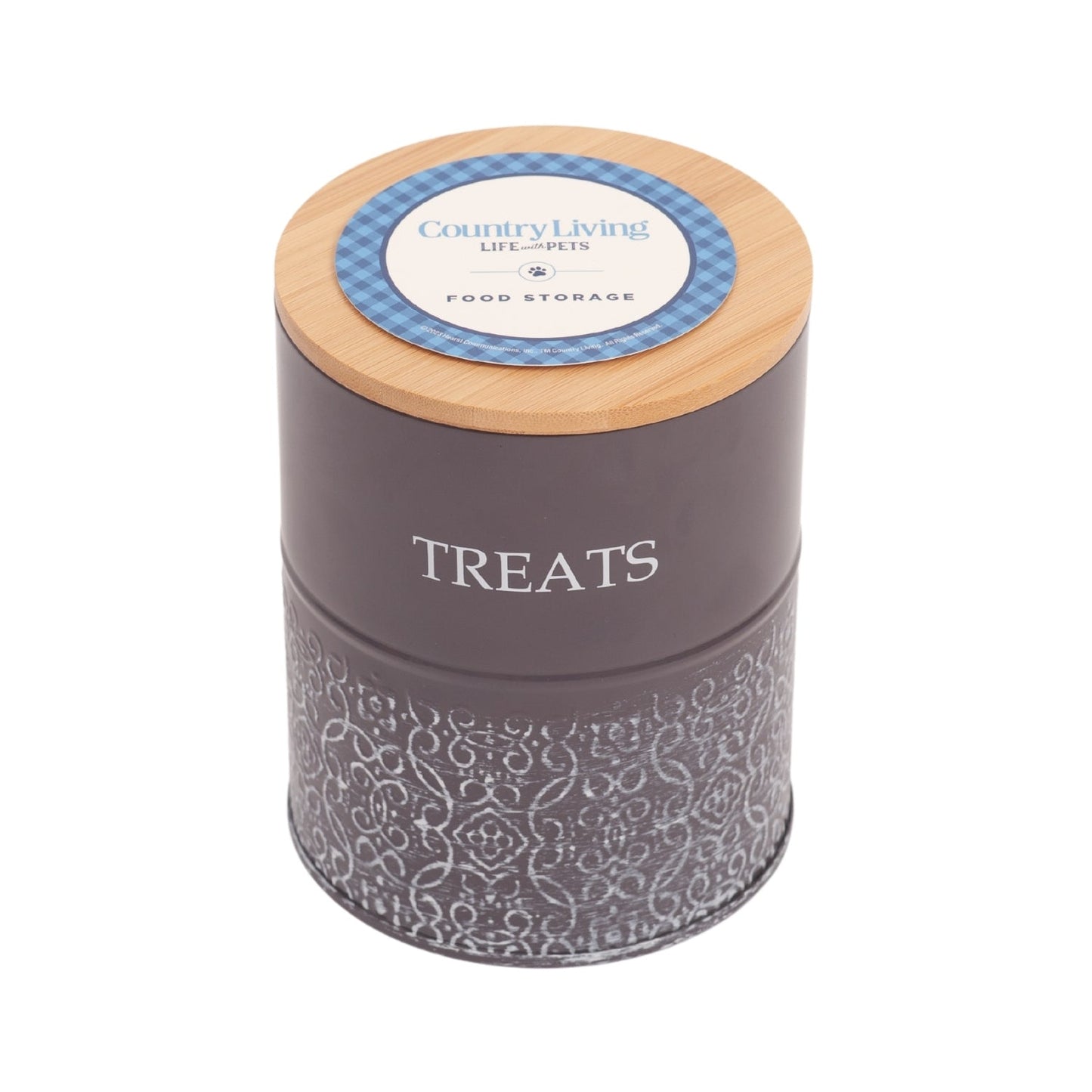 Country Living Treat Trove Dog Treat Canisters Volcanic Gray