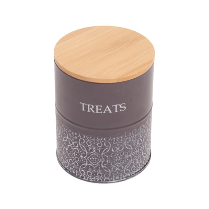 Country Living Treat Trove Dog Treat Canisters Volcanic Gray