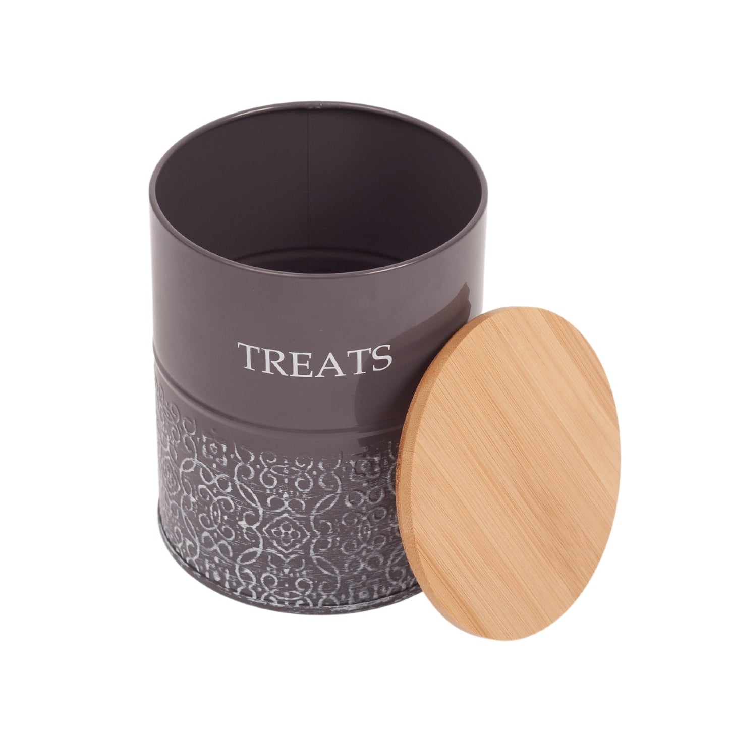 Country Living Treat Trove Dog Treat Canisters Volcanic Gray