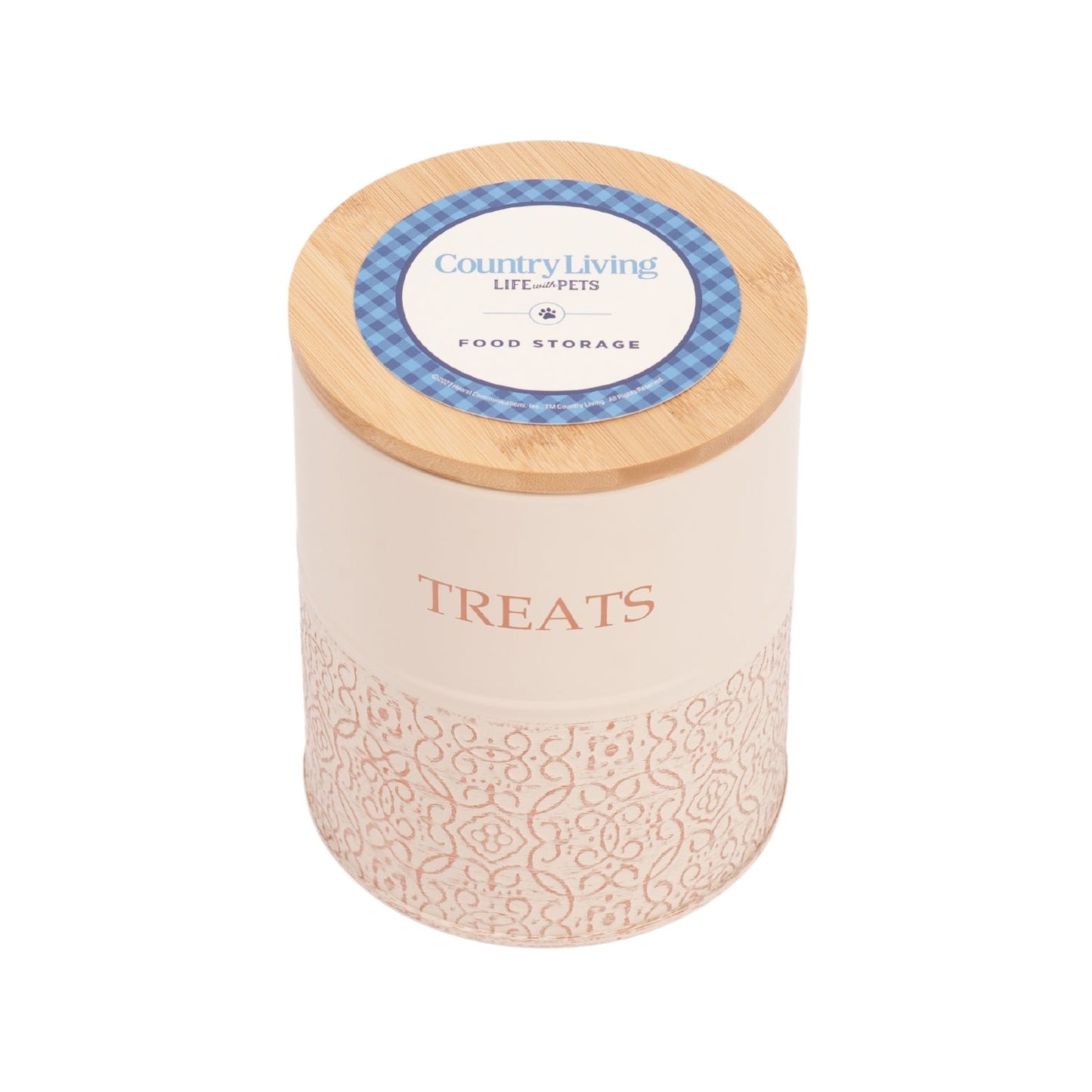 Country Living Treat Trove Dog Treat Canisters White Swan