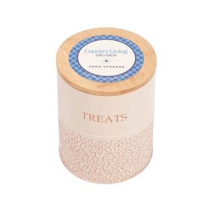 Country Living Treat Trove Dog Treat Canisters White Swan
