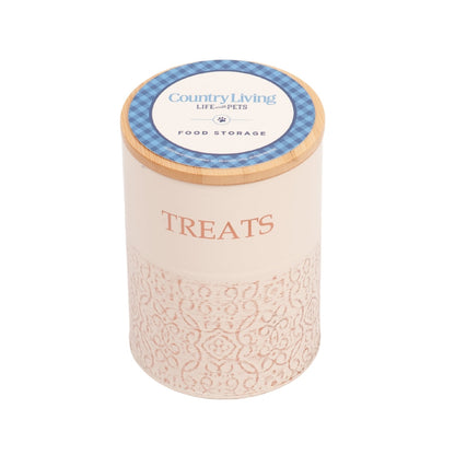 Country Living Treat Trove Dog Treat Canisters White Swan