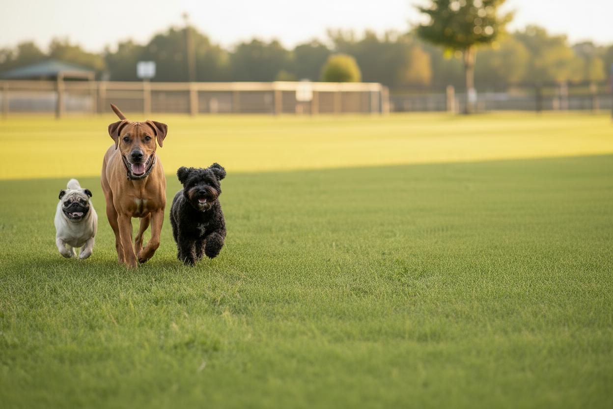 Dogs far left banner