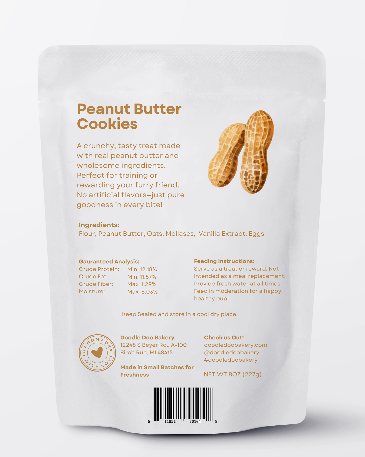 Peanut Butter Cookie Dog Treats