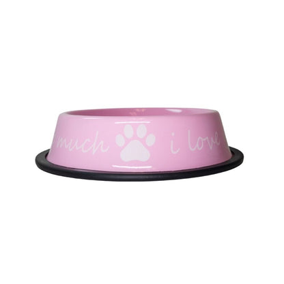 I Love You So Much Stainless Steel Dog Bowl 24oz