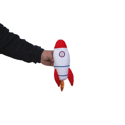 Space Alien and Rocket Plush Dog Toy