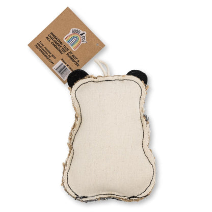 Canvas and Jute Panda-Shaped Dog Chew Toy