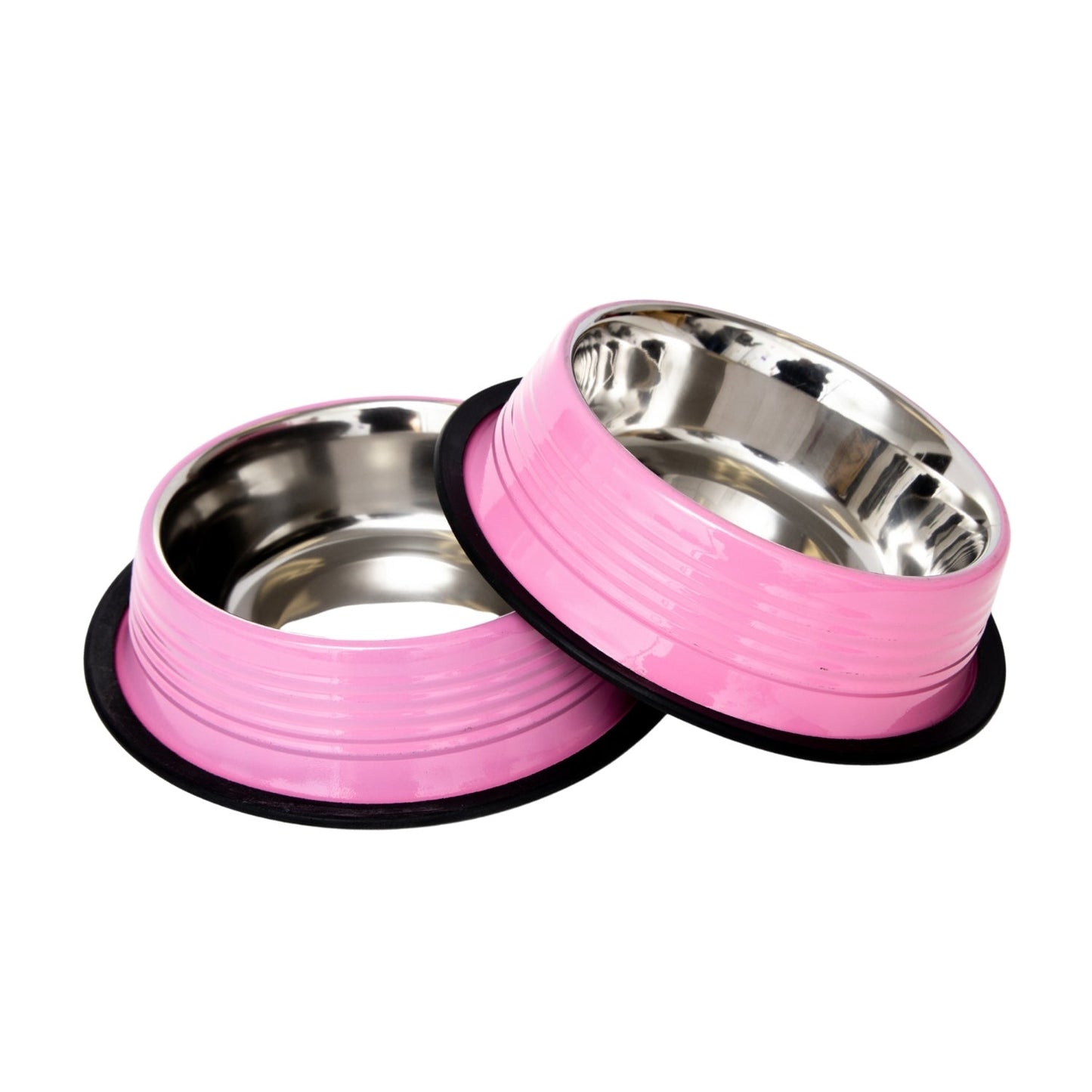 Country Living Ribbed Non-Slip Pet Bowls Carnation Pink