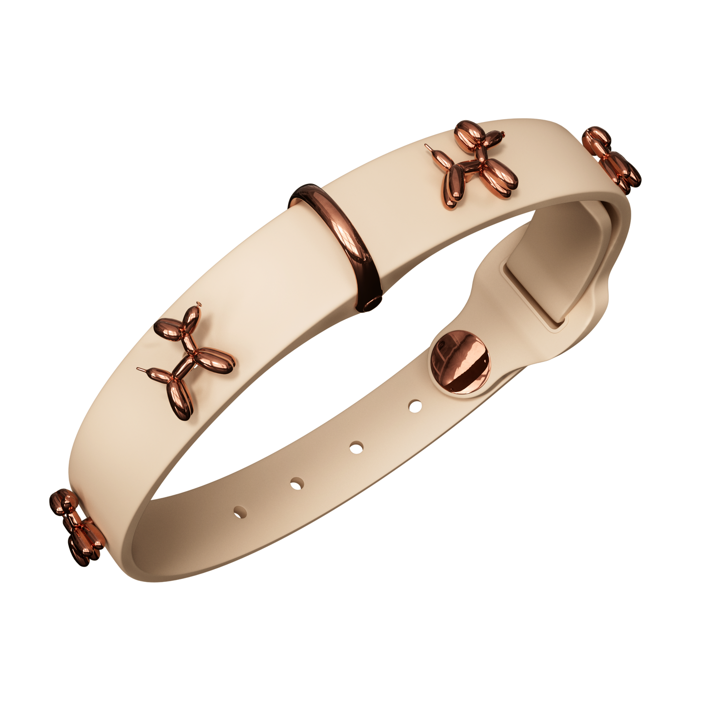 Balloon Beige Dog Collar