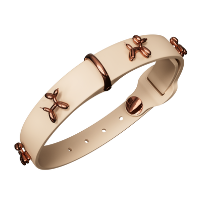 Balloon Beige Dog Collar