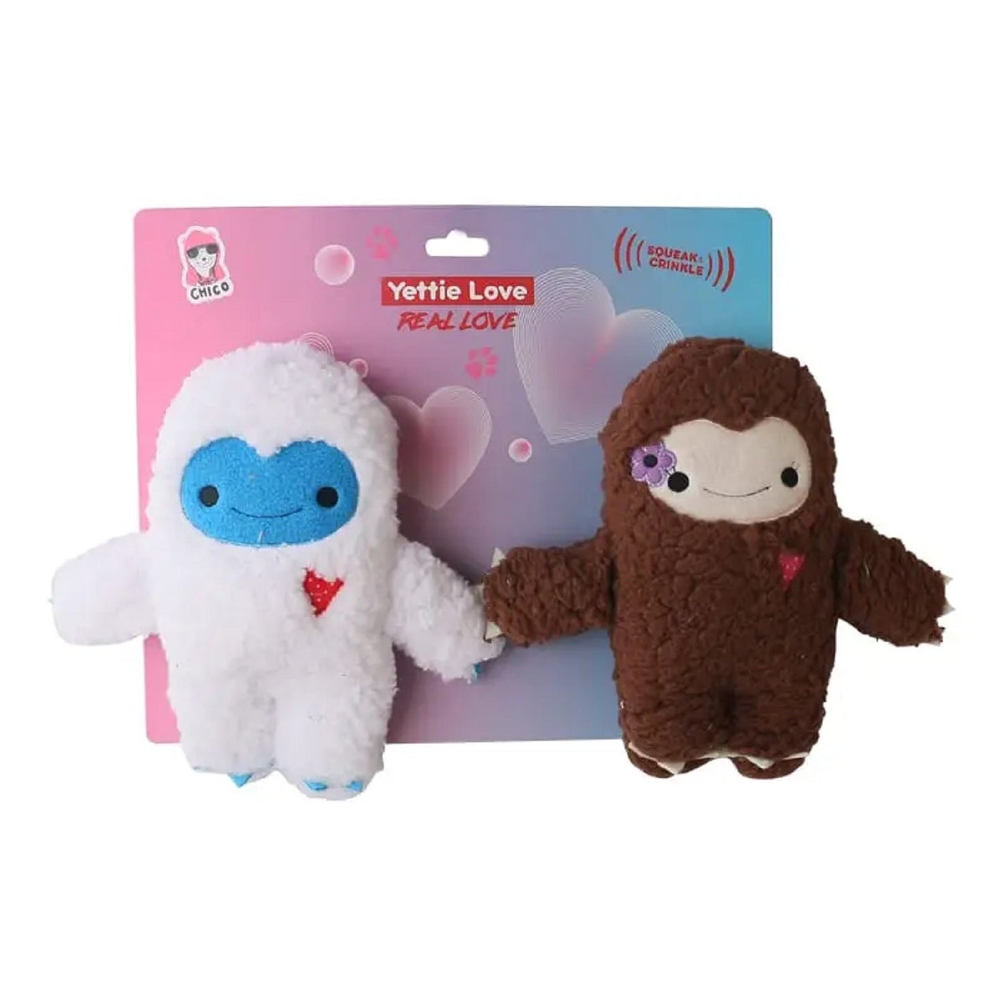 Yeti and Snowman Plush Dog Toy Gift Set